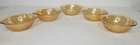 Vintage Lot of 5 Federal Glass Iridescent Amber Marigold Small Dessert Bowls
