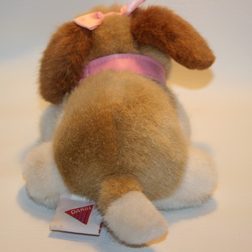 De colección 1993 Dakin Beethoven Peluche San Bernardo Cachorro Perro Arco Rosa 9" - Imagen 4 de 6