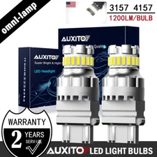 AUXITO 3157 3156 CANBUS LED Backup Reverse Light Bulbs White 6000K Error Free EA