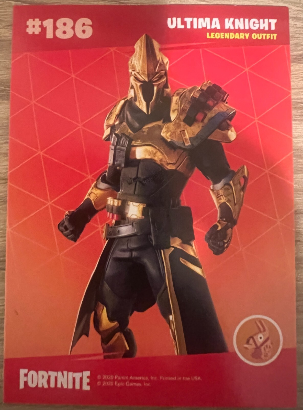 Ultima Knight ULTIMA KNIGHT #186 HOLO Foil! 2020 PANINI FORTNITE Legendary Outfit USA ...