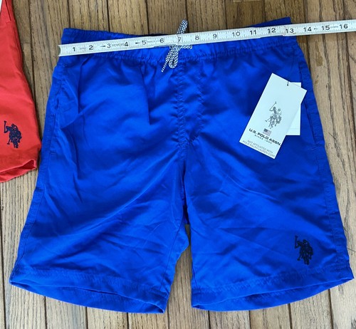New U.S. Polo Assn. Boys Lot Of 2 Swim Shorts Trunks Pockets Sz LARGE 10-12 (F3) - Picture 6 of 7