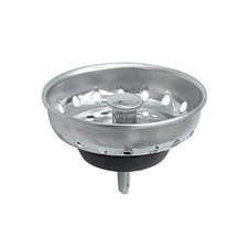 Replacement Kitchen Sink Stainless Steel Basket Strainer with Prong and Rubbe...