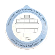 Brondell VivaSpring FF-30 Compact Shower Head Filter for Healthier Skin & Hair