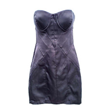 Forever 21 Slip Dress Size S Black Built-in-Bra (Flaw Missing shoulder straps)