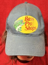 Bass Pro Shops Blue Classic BPS Largemouth Bass Logo Trucker Hat Adult OSFA