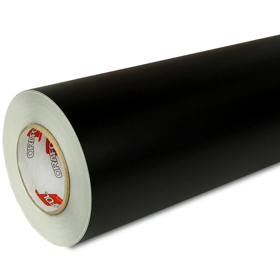 5,1€/m² Oracal Plotterfolie 631 070 Schwarz Matt 63cm x 500cm ORAFOL Klebe Folie