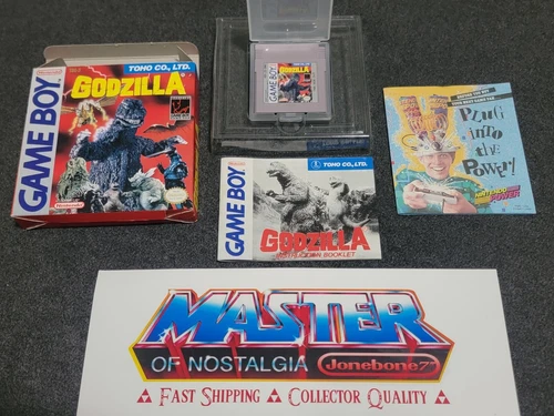 Gameboy GODZILLA Complete CIB Box Nintendo Game Boy Rare Toho