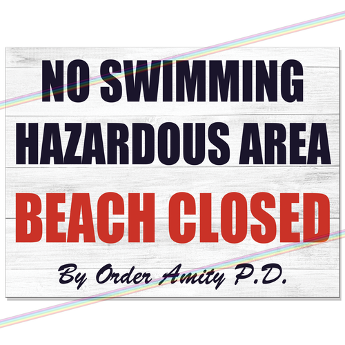 NO SWIM Jaws Film Film Blechschilder Mancave Home Pub Schuppen Bar Geschenk Blechschild - Bild 3 von 3