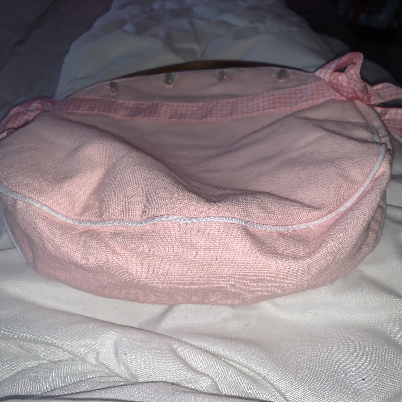 Vtg Wood Handle Anthony Alexander Purse Clutch 1980s Changeable Cover