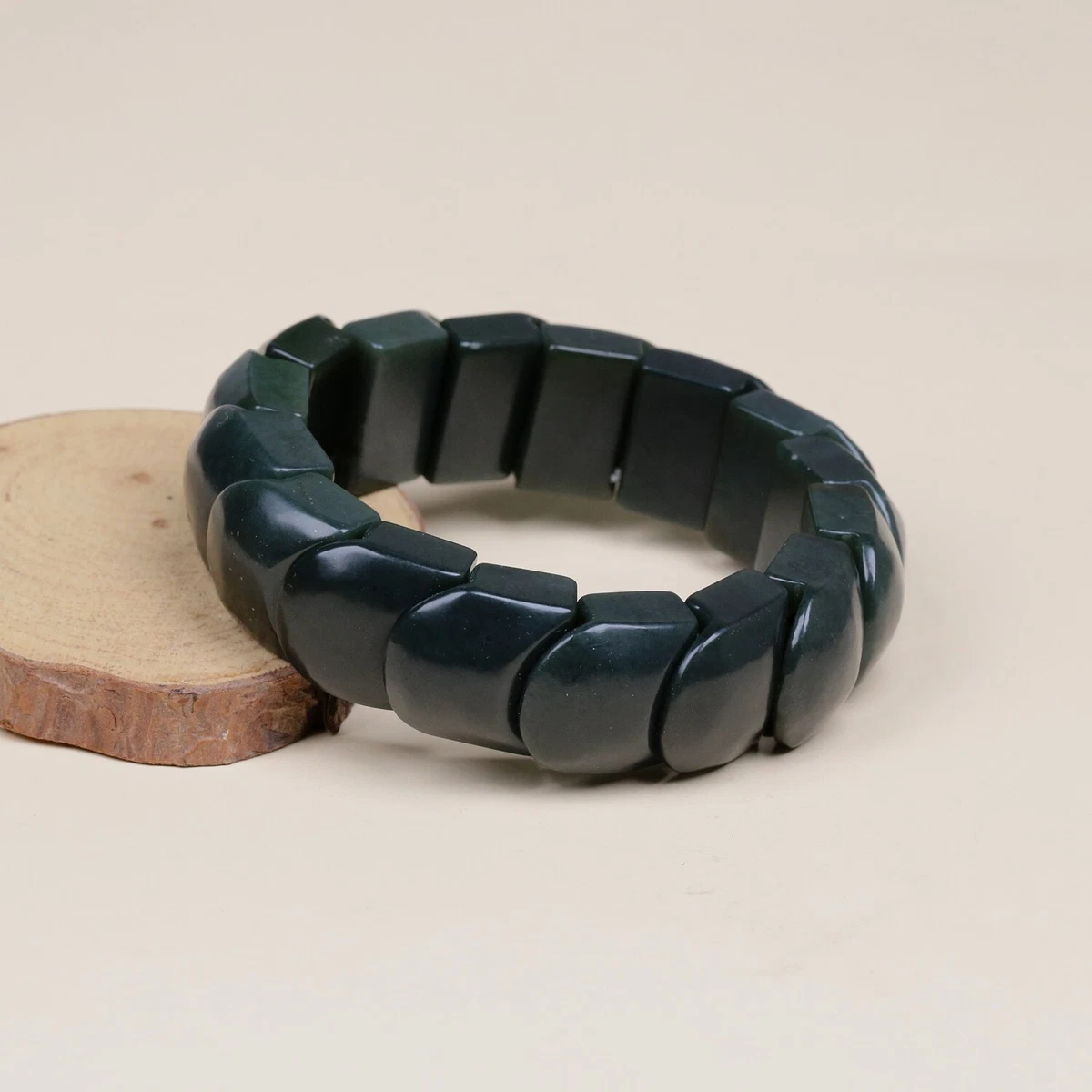 Bracelet Femme En Agate Bleu / Calcédoine - Pierre Naturelle, Feng Shui, Porte-bonheur - Taille Ajustable 58-62mm