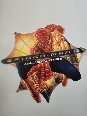 Marvel Spiderman 2 Promo Store Display Window Decal Movie Columbia Pictures 2004