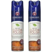 Guardsman Wood Furniture Clean Polish 12.5 oz Silicone Free UV Protection 2 Pack