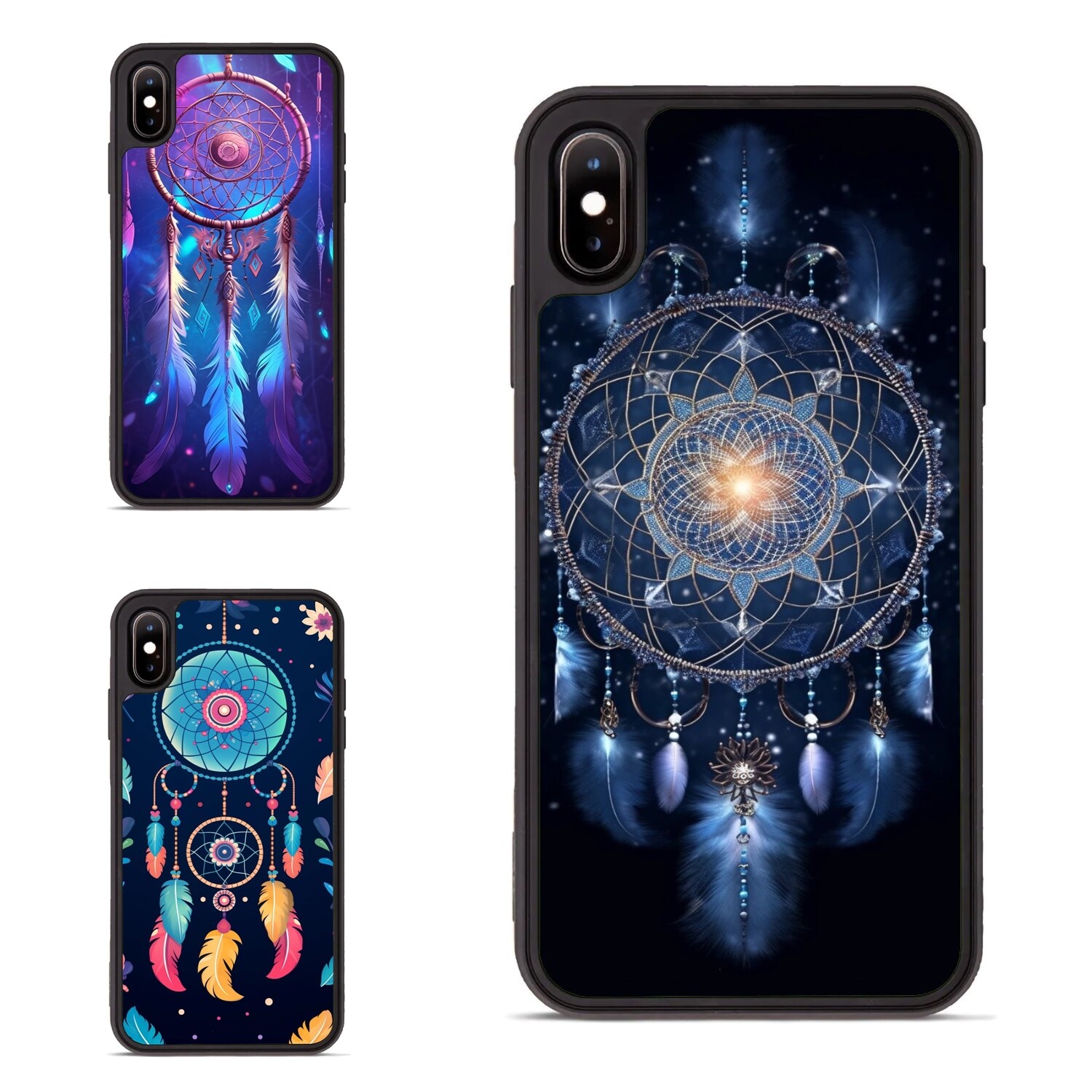 Anti Fingerprint blue dream catcher light For iPhone XS XR 6 7 8 Plus SE 2nd 3rd