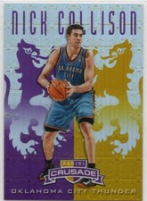 2012-13 Panini Crusade Purple & Gold Prizm Nick Collison #197 Thunder SN# /49