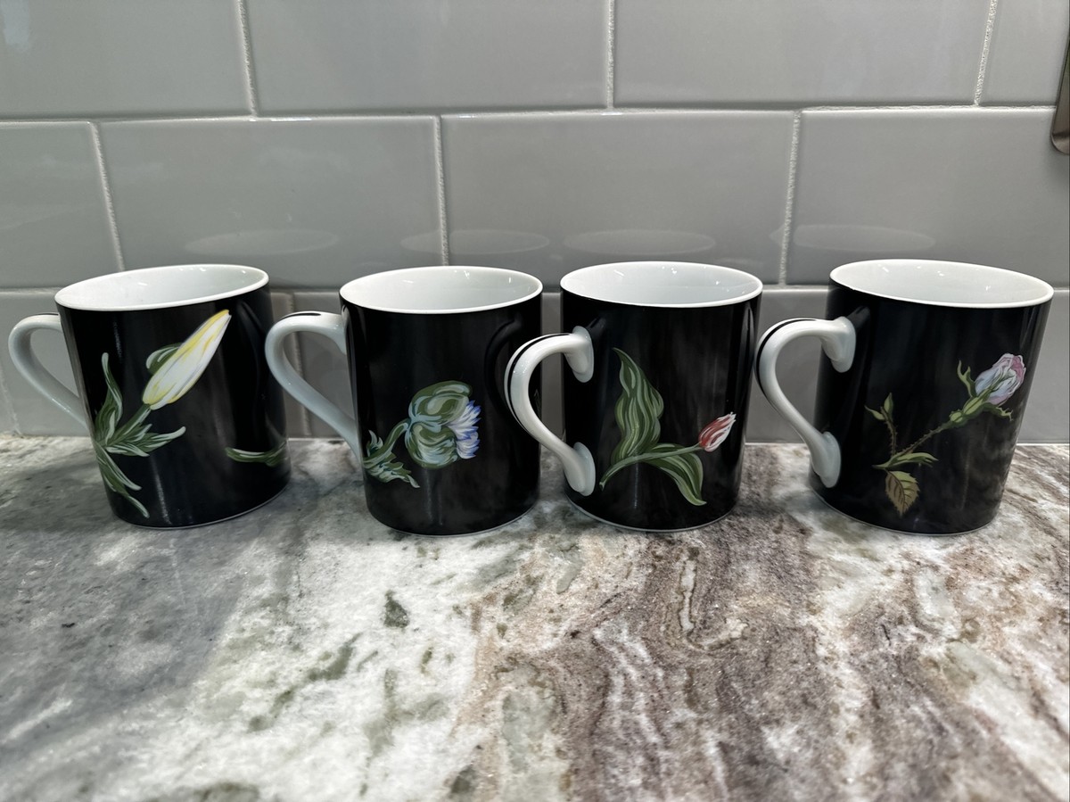 Tiffany&Co.ティファニー Mrs.Delany'sFlowers赤×2 Tiffany & Co “Mrs. Delany's Flowers” by Sybil Connolly, Set of 4