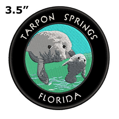 Tarpon Springs Florida Patch Iron-On Embroidered Applique Nature Badge Souvenir