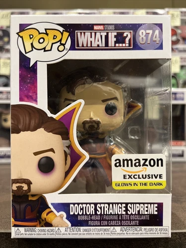 Marvel What If…? Funko Pop exclusivo de Amazon Doctor Strange Supreme 874 embalaje original raro