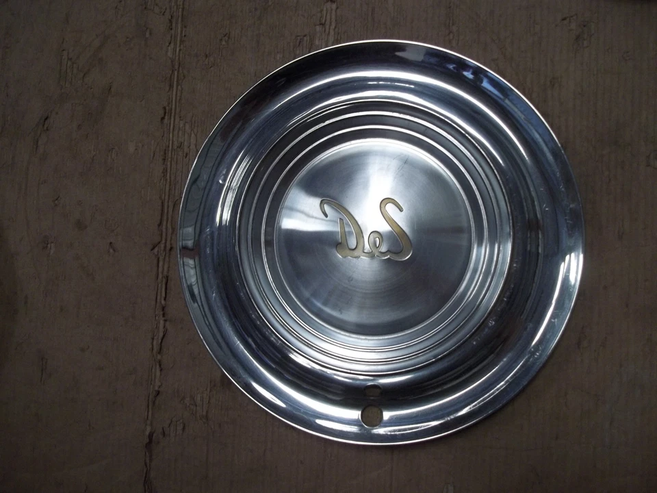 55 Desoto De Soto 1955 tapacubos llanta cubierta de rueda tapacubos 15" OEM USADO CONJUNTO 4 Foto 3 de 4