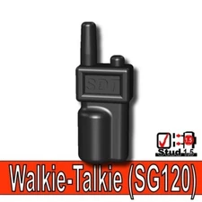 Black Walkie Talkie Tactical army police radio fits Toy Brick Minifigures