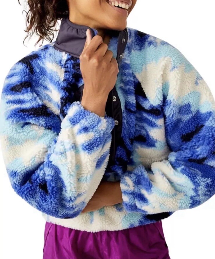 Free People FP Movement Rocky Ridge Pullover Jacket Blue