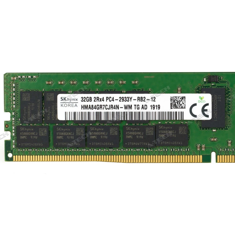 Hynix 32GB 2Rx4 PC4-2933Y RDIMM DDR4-23400 ECC REG Registered Server Memory RAM - Image 2 of 4