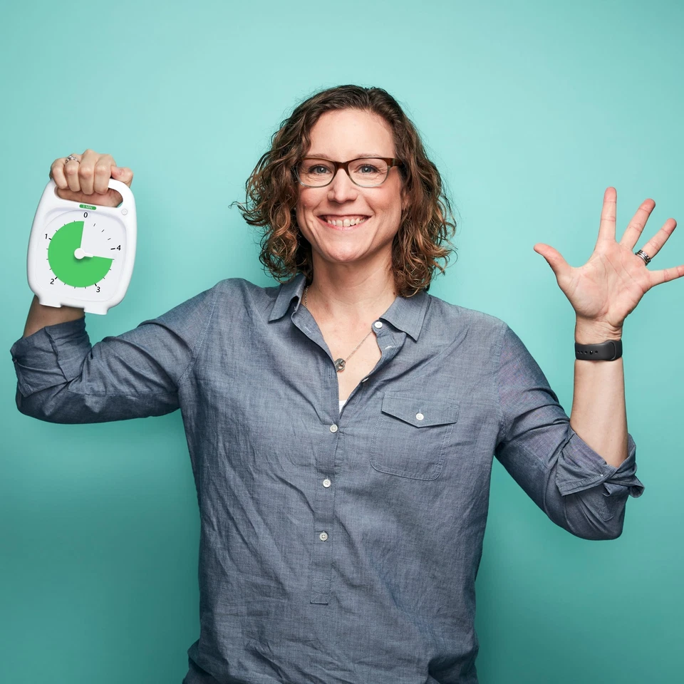 PLUS 5 Minute Desk Visual Timer - Countdown Timer with Portable Handle for Cl... - Image 3 of 4