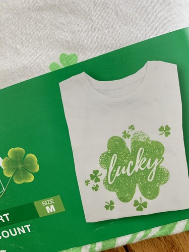 St. Patrick’s Day Lucky Women’s T-Shirt Medium by West Loop. New - Picture 3 of 12
