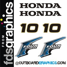 Honda 10hp 4 stroke outboard engine decals/sticker kit