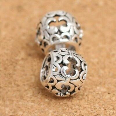 Durchbrochener FLEUR DE LYS Spacer/LIS-Lilie-Scout-Massiv 925 Sterling Silber Charm Bead