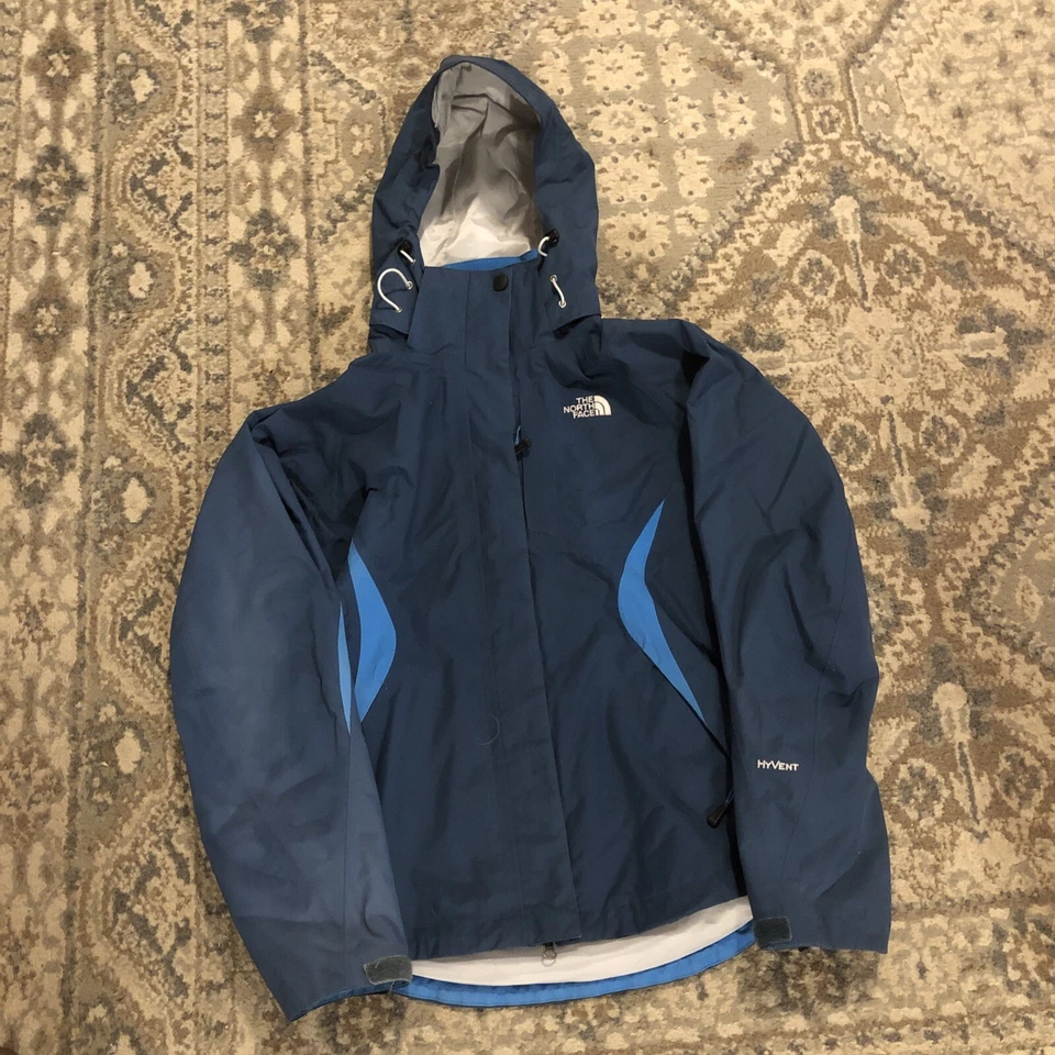 Chaqueta North Face Small Blue Hyvent Windbreaker Snow Parka Tech Lined * Foto 3 de 4