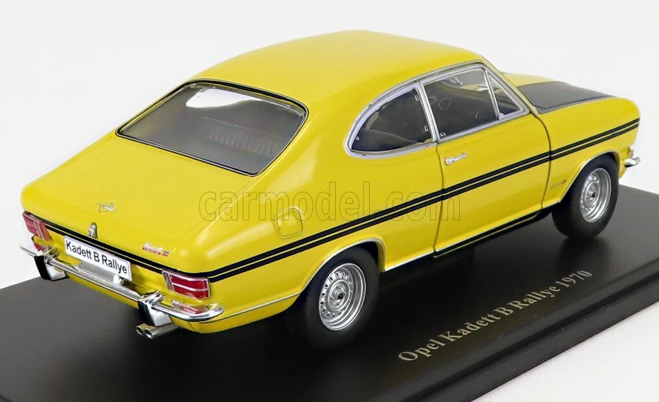 MODELLINO AUTO STATICO OPEL KADETT B RALLYE 1970 GIALLO NERO SCALA 1/24 - Immagine 2 di 4