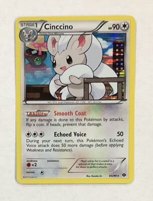 Pokémon CINCCINO Card 85/99 Holo Rare B&W Next Destinies LP Unlimited Light  Play