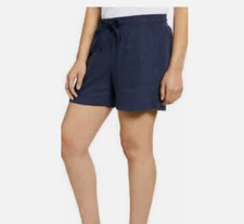 Náutica Women’s Linen Blend Pull On Shorts  (NAVY XL)NWT