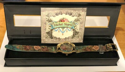 Israel Michal Negrin Victorian Rose Design Quartz Watch  display picture 3