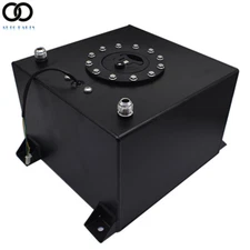 5 GALLON COATED ALUMINUM FUEL CELL GAS TANK & LEVEL SENDER RACING/DRIFTING BLACK