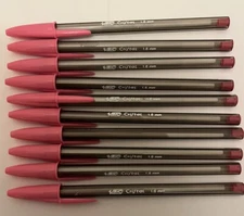 Lot of 10 LIGHT PINK Bic Cristal Ballpoint Pens 1.6mm, Xtra-Bold, DISCONTINUED
