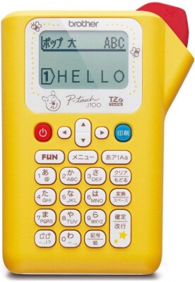【美品】P-touch  J100  Winnie the Pooh Brother PT-J100PHY Peanuts Winnie the Pooh Design Label Writer P