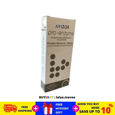 2 X Avizor PRO-ENZYME Protein Remover Tablets 12's lentes de contacto suaves ...