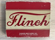Vintage FLINCH Game Copyright 1938 by Parker Brothers Inc. Salem MA