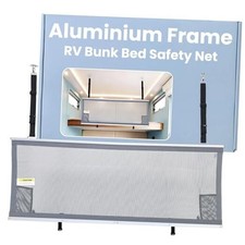 59" x 22" Aluminium Frame RV Bunk Bed Safety Net, Height Adjustable Mesh Bunk