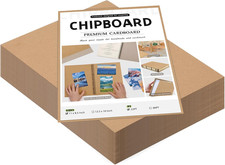 100 Chipboard Sheets 8.5 X 11", 22Pt Cardboard for Crafts, Sturdy Thin Kraft Boa