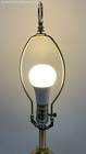 Bright Brass Table Lamp 20" Tall, Works, No Shade — photo 3