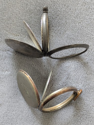 Old antique 925 and .800 SILVER pocket watch cases. Late 1800s or early 1900s. 