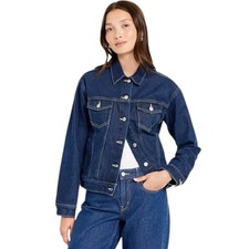 Old Navy Womens Classic Jean Jacket Button Blue Size M