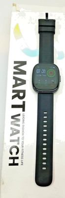 Markenlos Bluetooth SmartWatch Gesundheit Fitness Tracker mit schwarzem Band NEU