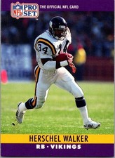 1990 Pro Set - Printing Proofs Herschel Walker #197 Blank Front Black/Cyan