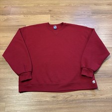 Vintage Russell Athletic Sweatshirt Adult XL Crewneck Blank Red Dri-Power 90 s