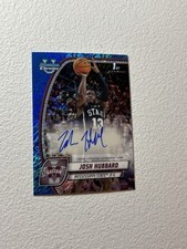 Josh Hubbard 2024-25 Bowman University Chrome #35 1st Blue Shimmer Auto 22/35