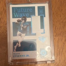 Panini 2021 Encased Future Wave Travis Etienne Sapphire Rookie MEM /50