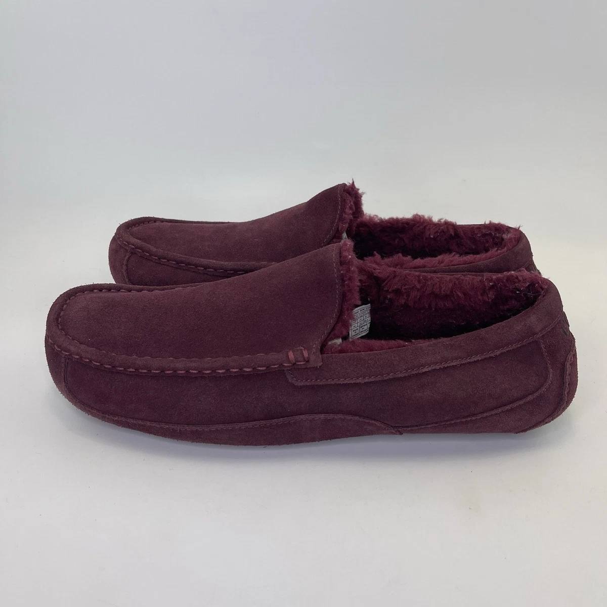 UGG Australia Men\'s Ascot Slippers Samba Red 1101110 Shoe Sheepskin‎ Suede SZ 9 Men main image 4